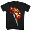 Halloween Pumpkin Knife Black Adult T-Shirt