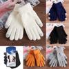 Girls Winter Warm Mittens Knitted Wool Touch Screen Full Finger Women Gloves