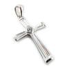 [L1787] - White 'Cross' Silver Pendant