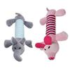 2 Pack Molar Dog Toy Plush Supplies Fit For All Puppy Pet Squeak Chew Toy Funny Durable Chew Elephant Duck Pig Toy Pets Supplies