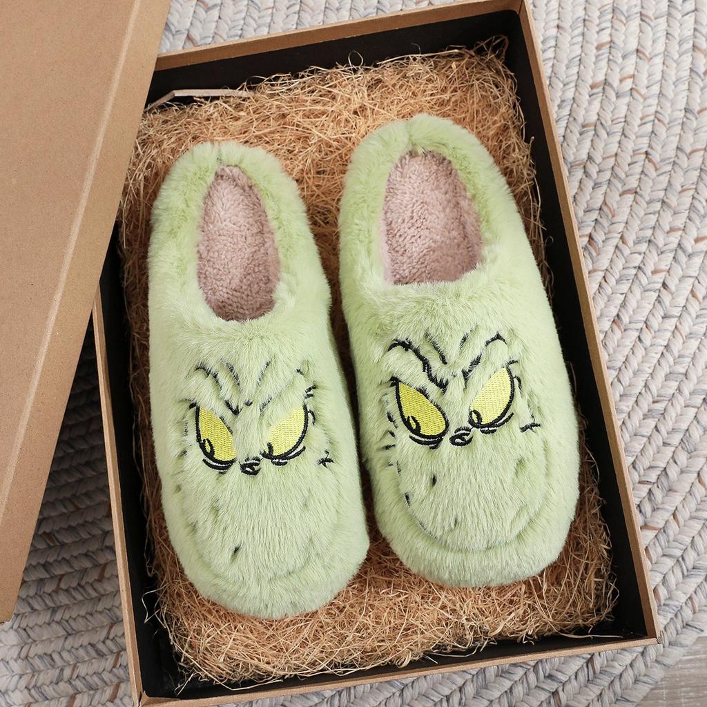 Women's Cotton Slippers Warm Home Cute Soft Plush House Slippers