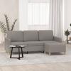 VidaXL 3-seater Sofa with Footrest Taupe 180 Cm Fabric 3201199