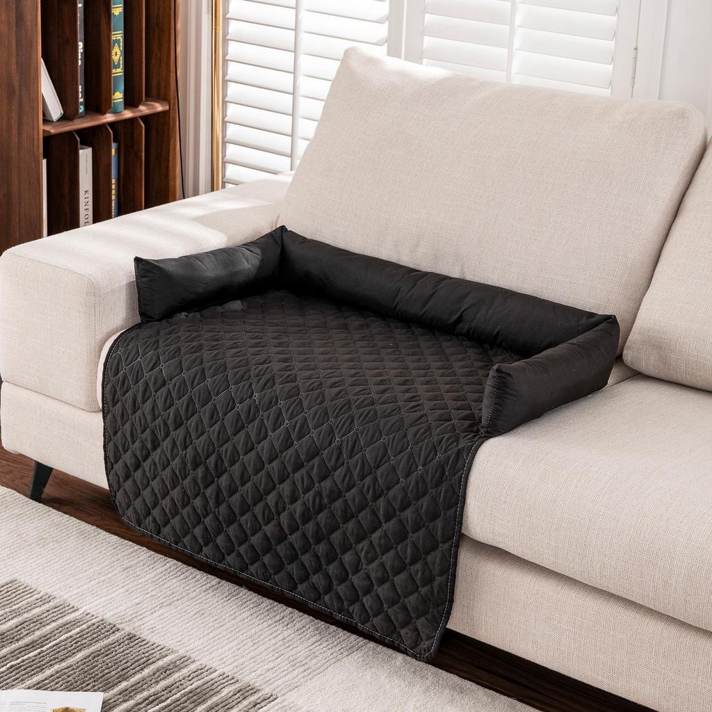 Water-Repellent Pet Sofa Cushion with Pillow, 4-Season Cat and Dog Bed