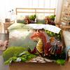 Cartoon Dragon King Queen Duvet Cover Kids Boys Animal Bedding Set Lovely Magical Creature Quilt Cover Polyester Comforter Cover