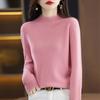 Autumn and Winter Women's Half-high Neck Knitted Sweater Loose Thin Bottoming Shirt
