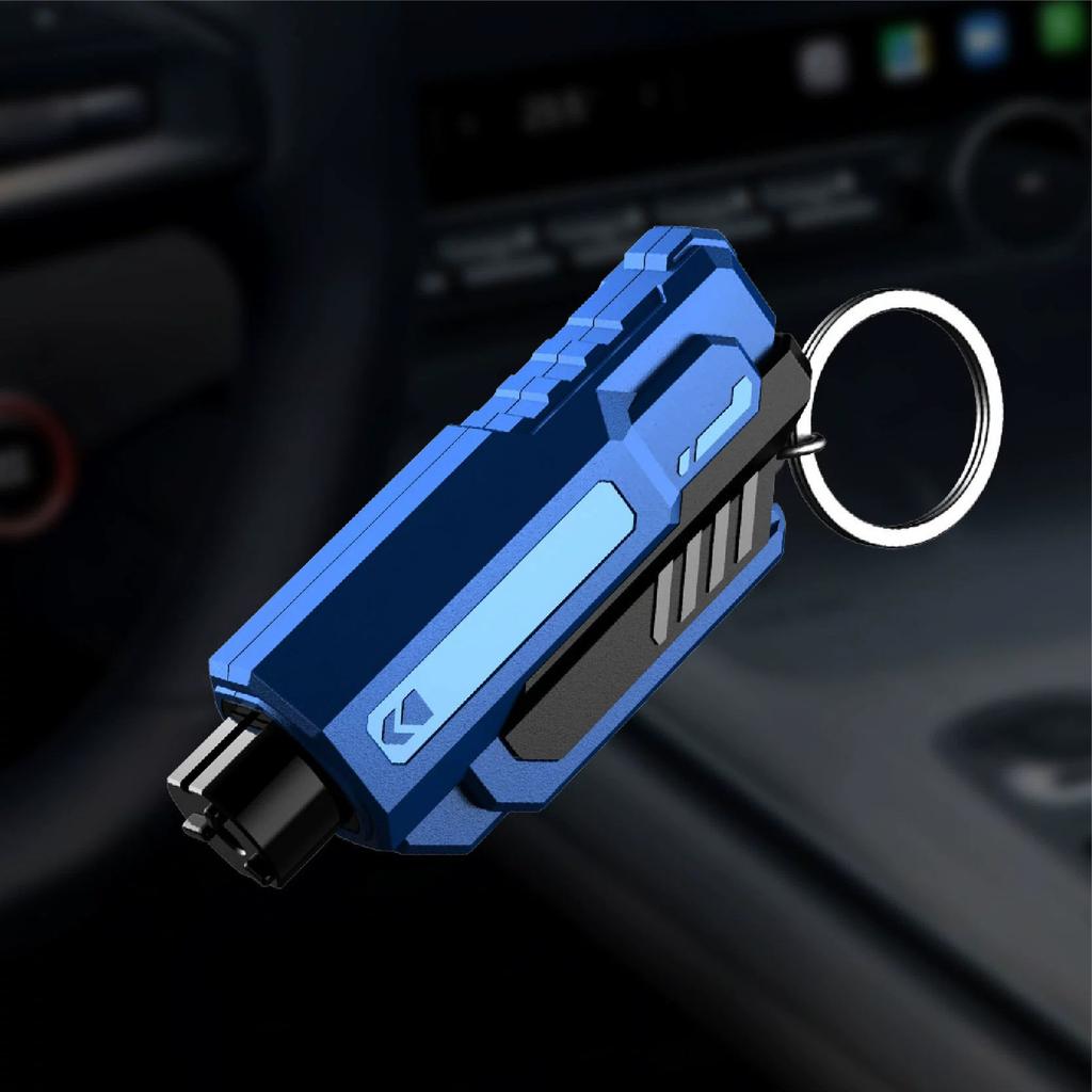 Window Breaker And Cutter Keychain,2 In 1 Car Safety Hammer Glass Break Under Water,Emergency Window Punch Escape Tool For Vehicle