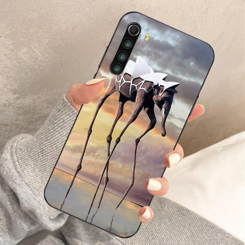 Retro Art Salvador Dali Painting Phone Case For Xiaomi Redmi Note 11 10 9T 8 7 Pro Redmi 10 9 9A 9C 8 7 6 Soft Black Phone Cover