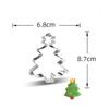 1pcs Reposteria Christmas Tree Moldes Metal Fondant Cake Decor Tools Stainless Steel Cookie Cutter Cupcake Toppers Biscuit Mould