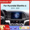 For Hyundai Elantra 6 2018 2019 2020 Car Radio Multimedia Video GPS Android 14 Wireless Apple Carplay QLED Screen Head Unit