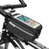 Bike Bag Bicycle Phone Front Frame Bag Waterproof MTB Bike Handlebar Tube Bag with Headphone Hole