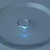 Luminous Love Heart Ring Glow In Dark Adjustable Couples Rings Silver