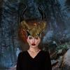 Halloween Devil Horns Costume Black Latex Long Horns Women Adults Horn Headpiece for Cosplay Halloween Costume