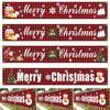 Merry Christmas Banner Flag Pulling Xmas Santa Claus Hanging Decor Outdoor