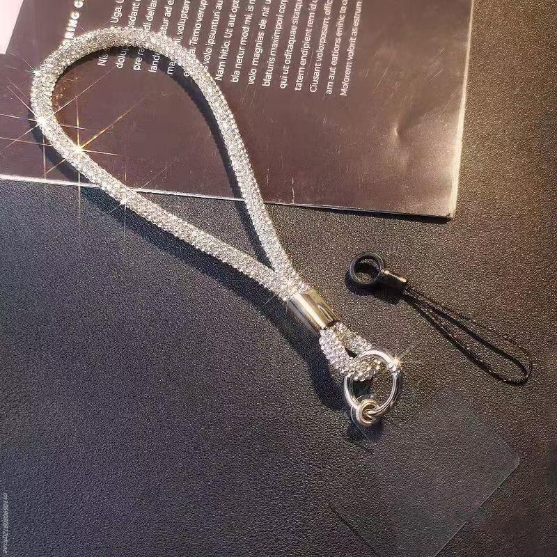 Mobile Phone Straps Glitter Rhinestone Phone Lanyard Key Chain Hanging Anti-lost Rope