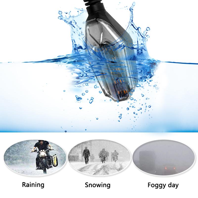 2PCS Motorcycle Turn Signals LED Flashing Lights Universal Waterproof Tail Light Blinkers Brake Stop Signal Lamp for