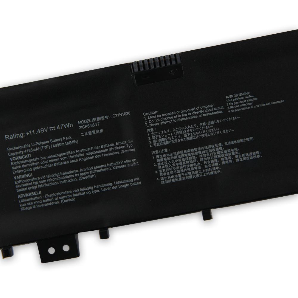 NEW Replacement Battery C31N1636 For ASUS VivoBook Pro15 N580 N580GD N580VD N580VN X580 X580GD 4165mAh