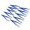 10Pcs Plastic Blue Tweezers Medical Beads Disposable Tweezers Tools Forceps First Aid Kit Accessories