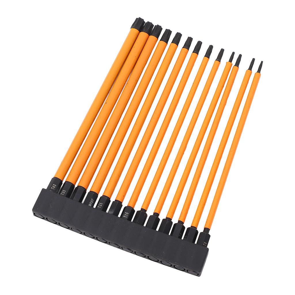 150mm 1 4in Hex Shank Screwdriver Bit Set S2 Alloy Steel T5 T6 T7 T8 T9 T10 T15 T20 T25 T27 T30 T35 T40 Magnetic Driver