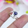 Natural Iolite Gemstone Handmade 925 Solid Sterling Silver Gift Ring S.8.5 r7A85