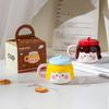 High Value Birthday Gift Ceramic Cup Cute with Lid Mug Drinking Water Creative Household Coffee Cup Girlfriend Cup