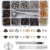 Metal Grommet Tool Kit 400pcs Grommets Eyelets Inside Diameter 5mm Round Eye Rings for Clothes Shoes Bag Leather Crafts DIY