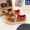 Retro Red Board Shoes Women's Autumn New Niche Design Sense Original Ins Versatile Moral Training Shoes