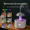 Remote-Control Rotating Aroma Humidifier with Colorful Lights for Home and Office