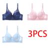 36-46 Plus Size Women Ultrathin Bra Underwire Push-Ups Lace Bras Brassiere Larger Breast Solid Color 3/4 Big Cup