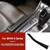 Car Interior Gear Shift Side Strip Trim Styling Accessories Carbon Fiber Pattern For BMW 5 Series F10 F11 525L I520L 2011 - 2017 LHD
