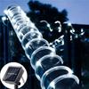 5/10/20M Solar Flower Wreath Tube Rope Light Fairy LED Light String Wedding Outdoor Garden Fence Landscape Lighting
