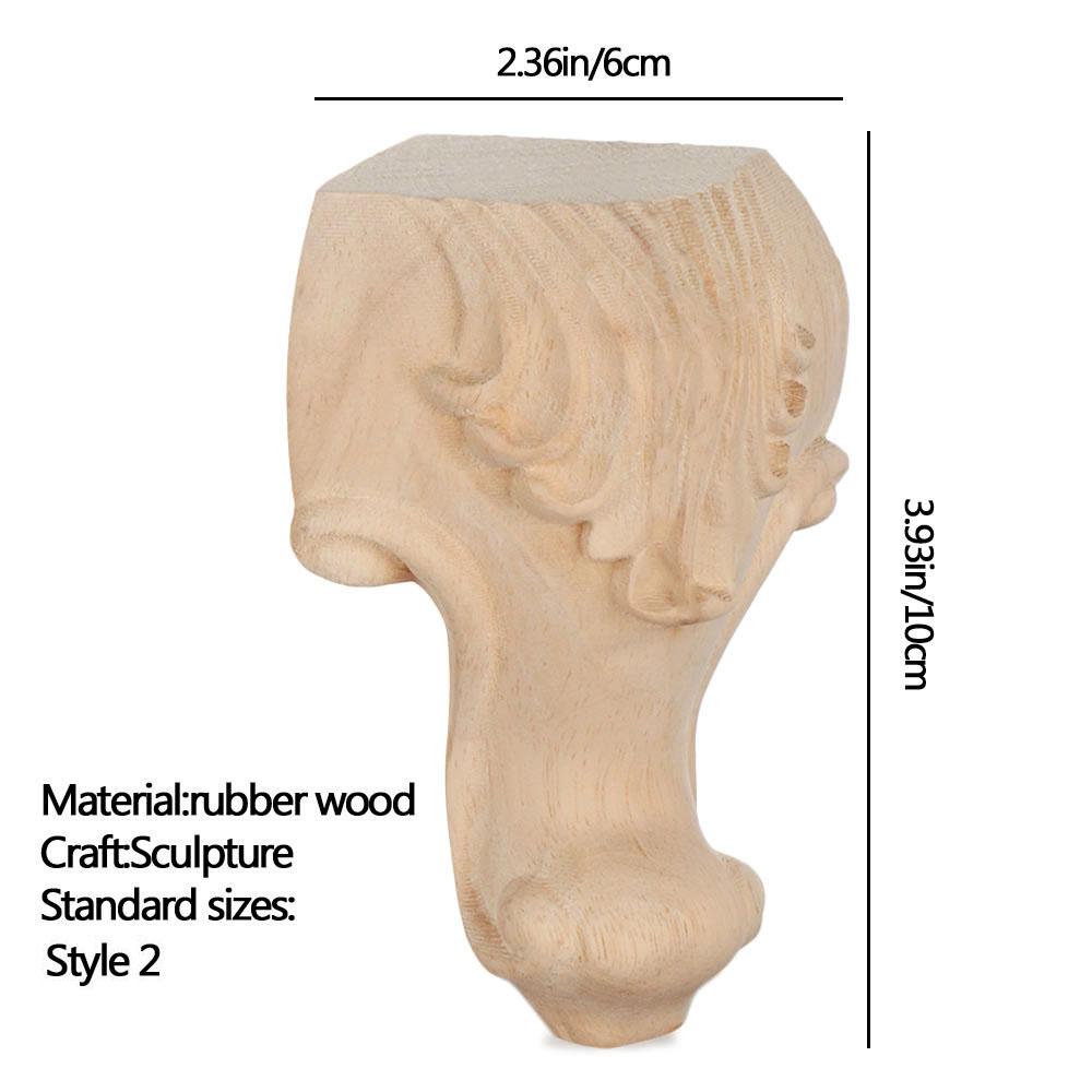 European Style Accessories Furniture Foot Legs Vintage Wood Carved Cabinet Seat Feets Home Decor