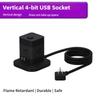 Household USB Charging Vertical Socket Multi Port Main Control Switch Type-C Tower Office Overload Power Strip