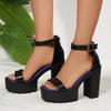 Super High Heels Women's Sandals 12cm Platform Sandals Elegant Party Wedding Pumps Summer Peep Toe High Heeled Sandalias