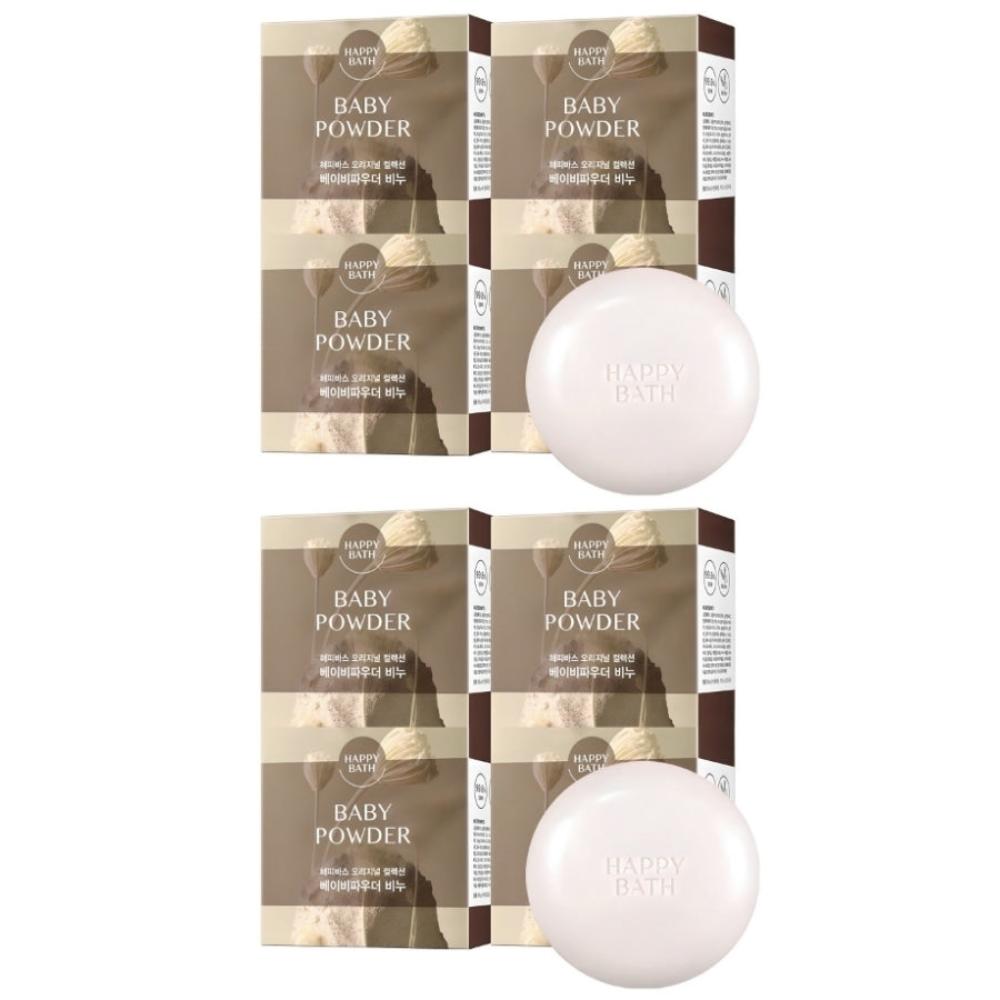 Happy Bath Original Collection Bar Soap Baby Powder 90g*4Pcs/8Pcs