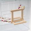 Wooden Bird Perch Natural Wood Bird Perch Stand Parrots Platform Cage Accessories Branches Perch Rod Stand
