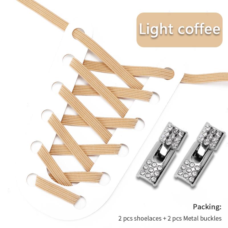 4Pcs Elastic Laces Sneakers Kids Adult No Tie Shoelace Cross Lock Shoelaces Without Ties 8MM Width Rubber Bands Shoes Accessorie NO.8