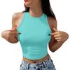 Tank Top For Women Casual Summer Sleeveless Tops Fashion Round Neck Solid Color T Shirt Tanks Tops