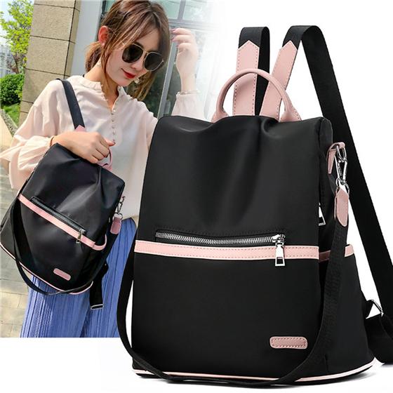Fashion Clothes Nylon Girl's School Bag Women's Backpack Zipper Multifunctional School Use Shoulder Bag