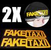 FAKE TAXI Car Auto Sticker Window Van Vinyl Decal Self Adhesive Emblem Badge For Honda Toyota VW BMW Car Styling