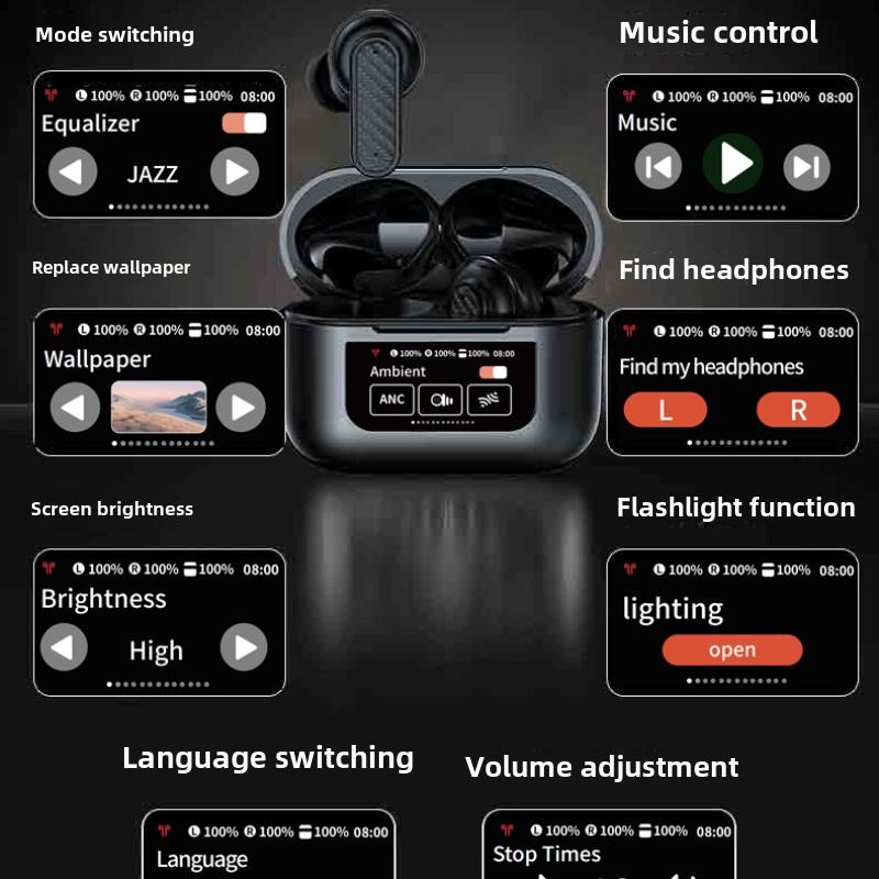 New Touch Screen Low Power High Resolution Screen Creative Bluetooth Headphones