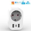 Smart Plug Wireless Wifi Compatible Alexa Google Home With 2 USB And 1 Type C 16A 230V Remote Control