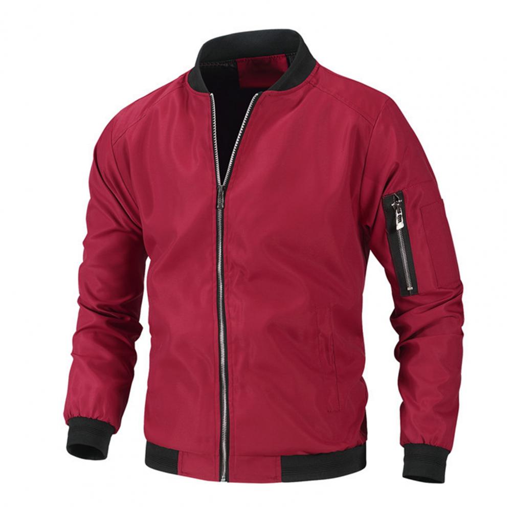 Men's Bomber Jacket Outerwear Casual Hip Hop Zipper Coats Windbreaker Fashion Baseball Uniform Aviator Jackets Male Clothing