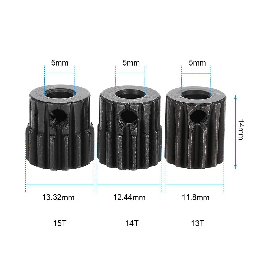 32DP Cent5mm 13 15T 16 18T 19 21T Motor Pinion Gears Combo Set for 1 8 RC Car