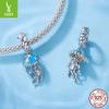 Dream Jellyfish Pendant, Ocean Wind S925 Sterling Silver Diy Bead Loose Bead Jewelry Accessories
