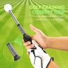 Retractable Golf Swing Training Aid Portable Grip Trainer with Click Feedback for Right And Left Handed Golfers Warm Up Stick Telescopic Short Club