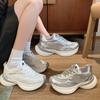 Thick-soled Silver Dad Shoes 2025 New Fashionable and Versatile Summer Mesh Breathable Women's Sports Trendy Shoes