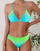 Summer Comfortable Sexy Women's Swimwear Fashion Casual Green Printed Seaside Beach Backless Bikini S-5XL
