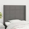 VidaXL Headboard with Ears Dark Grey 83x16x118-128 Cm Fabric3119555