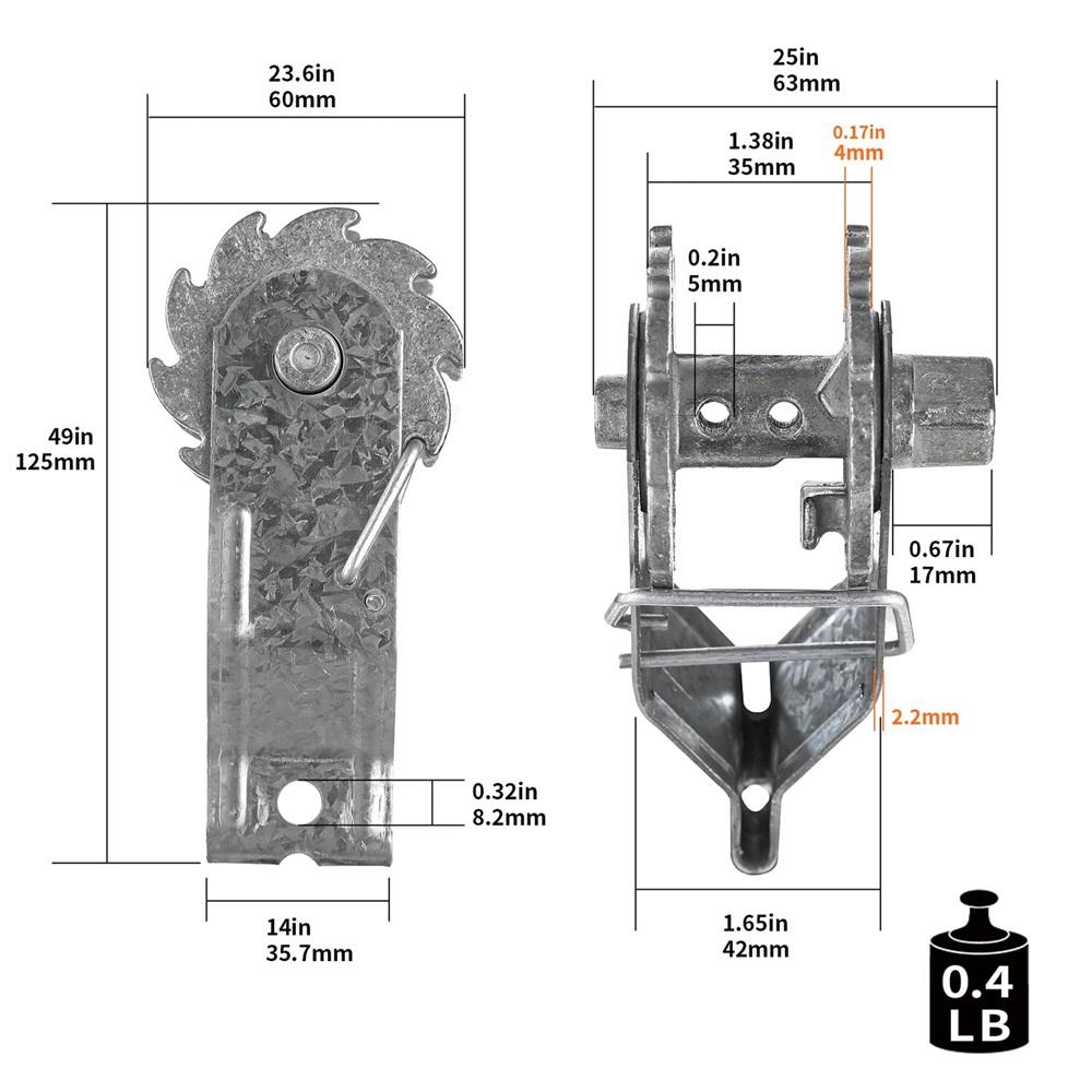 Electric Fence Wire Strainer, 2PCS Heavy Duty Inline Wire Tensioner, Wire Ratchet Tensioner for Electric Fence, Farm Fence