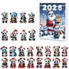 Yousheng 2025 Panda Advent Calendar with 24 Panda Ornaments Kids Holiday Countdown Calendar Christmas Tree Decoration